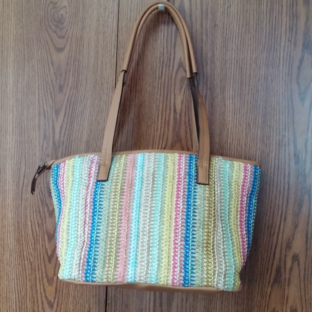 Striped Light-Weight Summer Purse - Picture 3 of 3